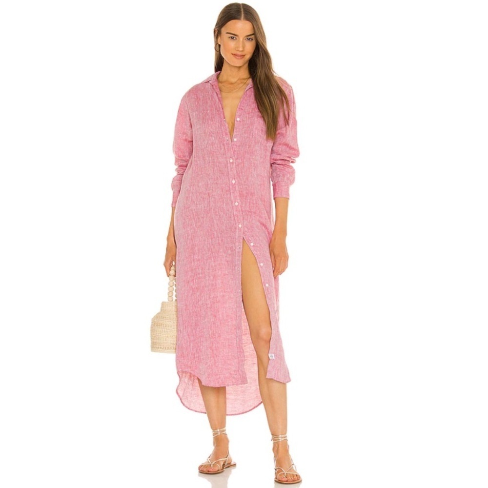 Frank And Eileen Rory Maxi Shirtdress Red Size Xxs